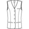 Gilet Barman Femme Long, Croquis