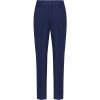 Pantalon Femme Premium, Taille Haute, Jambe Etroite Avec Pli, Bleu Italien