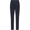 Pantalon Femme Premium, Taille Haute, Jambe Etroite Avec Pli, Marine