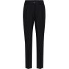 Pantalon Femme Premium, Taille Haute, Jambe Etroite Avec Pli, Noir