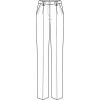 Pantalon Femme Premium, Taille Haute, Jambe Etroite Avec Pli, Croquis