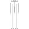 Pantalon Femme Premium, Taille Haute, Jambe Etroite Avec Pli, Dos, Esquisse