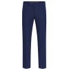 Pantalon Homme Premium Bi-stretch, Coupe Ajustée, Elegant et Chic, Bleu Italien