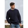 Pullover homme ras de cou, Pull Irlandais traditionnel, Marine