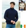 Pull Homme à Col Roulé Irlandais, Pure Laine Vierge