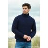 Pull Homme à Col Roulé Irlandais, Bleu Marine