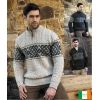 Pullover Irlandais Homme, Design Celtique sur poitrine et manches