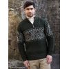 Pullover Irlandais Homme, Vert armée