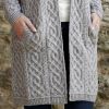 Manteau Irlandais, Laine Mérinos extra douce, Gris clair