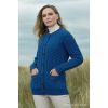 Cardigan Irlandais pour Femme, Élégant et Confortable à porter, Bleu chiné