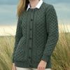 Cardigan Irlandais pour Femme, Élégant, Couleur Toundra