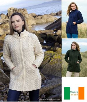 Manteau Irlandais Femme, Poches Plaquées, Design Amincissant la Silhouette