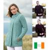 Superbe Cardigan Irlandais, 100% Laine Mérinos, Silhouette Flatteuse