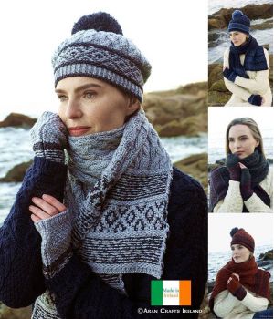 Superbe Echarpe Irlandaise, 100% Laine Merinos, Chaude et Douillette