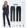 Pantalon Femme, Coupe droite, Confort Laine vierge, Polyester et Stretch, Lavable