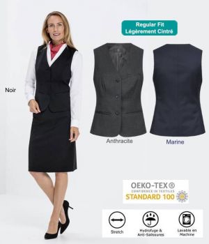 gilet serveur femme