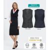 Gilet Barman Femme, 3 Boutons, Laine Polyester Stretch, 4 poches
