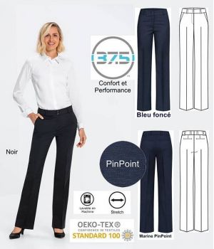 Pantalon Femme, Regular Fit, Coupe Bootcut, Confort Stretch