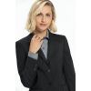 Veste Blazer Femme, 2 boutons, Revers à pointe et col, Noire