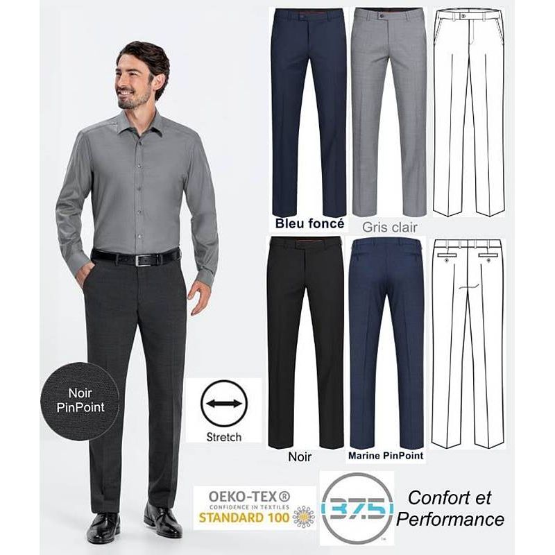 Pantalon noir confort stretch ceinture élastique