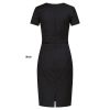 Robe Fourreau, Coupe Regular fit, Noir, Dos