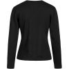 Pull Femme, Col en V, anti bouloche, Entretien facile, Dos, Noir