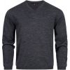 Pull Homme, Col en V, anti bouloche, Anthracite