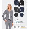 Veste Blazer Court Femme, Col rond, Fermeture zip, Confort et Performance