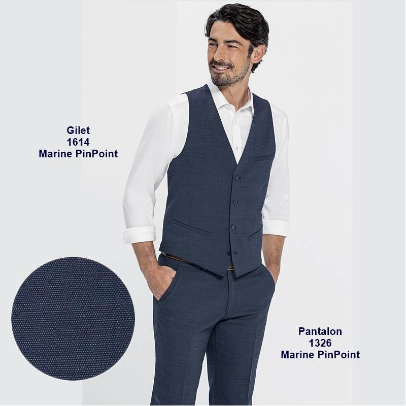 Gilet Homme, 4 boutons, Stretch et Tissu Confort et Performance