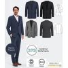 Veston Homme, Regulart Fit, Revers à pointe et col, Confort et Performance