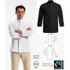 Veste de cuisine, Boutons pression masqués, Regular Fit, Extensible Stretch