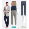 Pantalon Chino Homme, Coupe Regular Fit Légèrement cintrée, Coton et Stretch