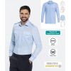 Chemise Pilote, Manches Longues, Nouveau Col Kent, Easy care, Stretch