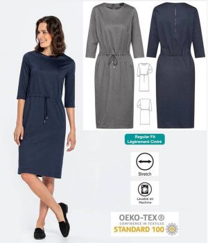 Robe en Maille Jersey, Chic, Décontractée et Confortable, Stretch