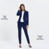 Pantalon Femme Premium, Bleu Italien, Porté avec Veste assortie