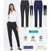 Pantalon Femme Premium, Taille Haute, Jambe Etroite Avec Pli, Confort Bi-Stretch