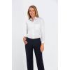 Chemisier Manches Longues Blanc, Comfort Fit, Coupe Confortable, Stretch