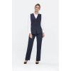 Gilet de Tailleur Femme Premium Marine Porté avec Pantalon assorti