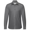 Chemise Homme Manches Longues, Col Kent, Stretch, Gris