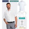 Chemise Manches Courtes Blanc, Coupe Comfort Fit, Coton et Stretch