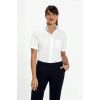 Chemisier Manches Courtes Blanc, Stretch