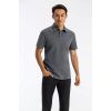 Polo Homme, Manches courtes, Col Chemise Kent, Anthracite