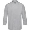 Veste de Cuisine Grise, Boutons Pression masqués, Manches Longues