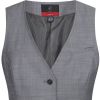 Gilet de Tailleur Femme, poche poitrine, Gris