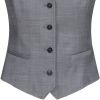 Gilet de Tailleur Femme, 2 poches passepoilées, Gris