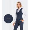 Gilet de Tailleur Femme Porté avec Pantalon assorti, Marine PinPoint