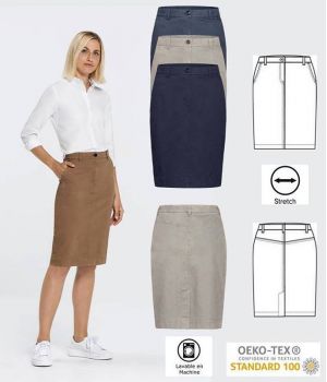 Jupe Casual Femme, Coton et Stretch, Chic et Décontracté