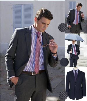Veste de Costume Homme, Laine Mérinos Super 110, Entièrement doublée