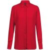 Chemisier Chiffon, Boutonnage sous Patte, Rouge