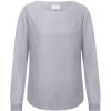 Chemisier Chiffon, Col Rond, Gris argent